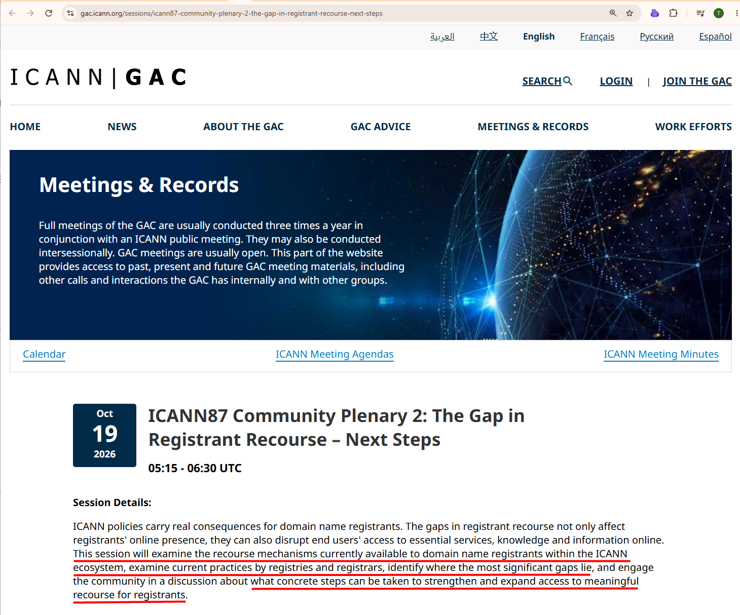 ICANN87 Registrant Recourse