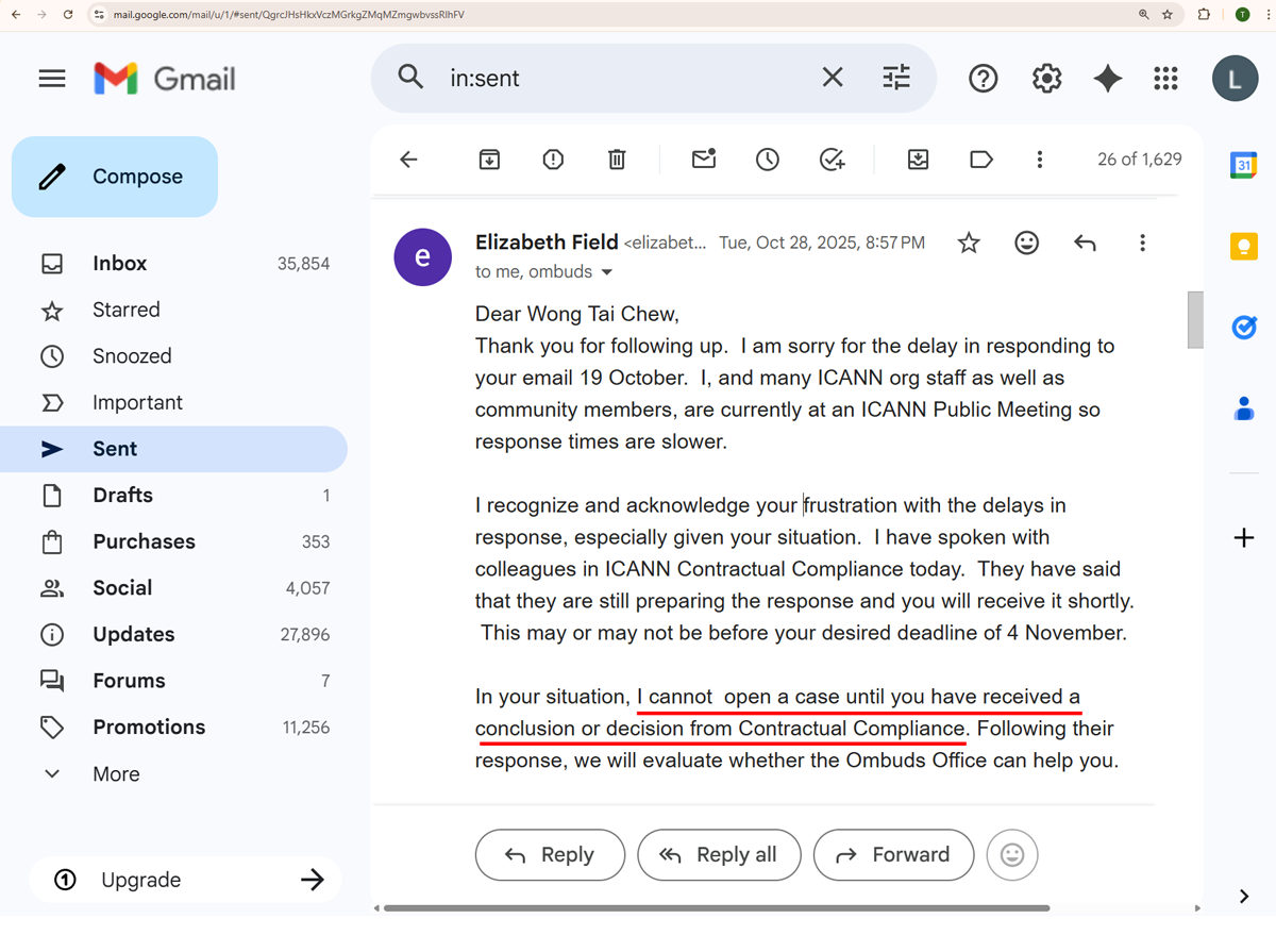 ICANN Ombudsman's Catch-22